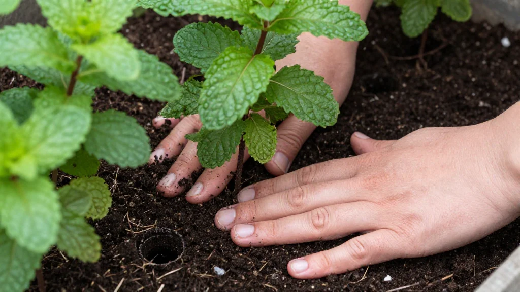 Hierbabuena en maceta en maceta &mdash; Latinoam&eacute;rica
