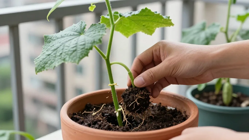 Pepino en maceta &mdash; Latinoam&eacute;rica