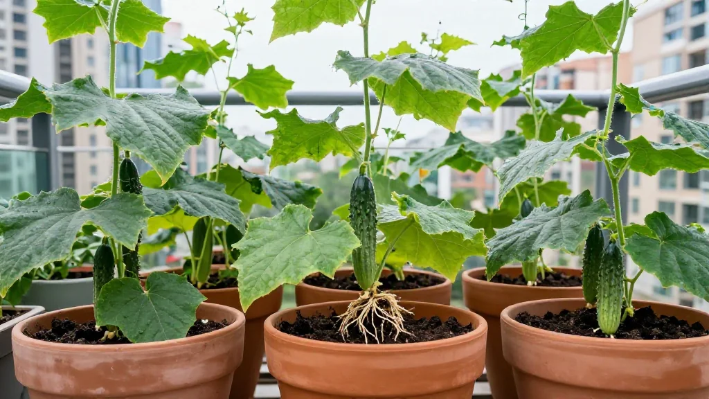 Pepino en maceta &mdash; Latinoam&eacute;rica