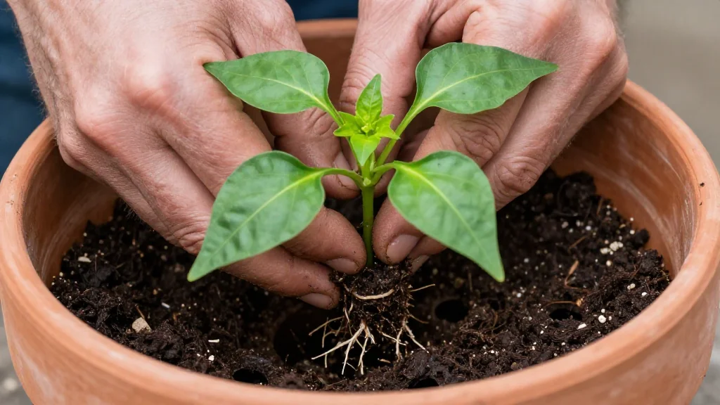 Piment&oacute;n en maceta en casa en maceta &mdash; Latinoam&eacute;rica