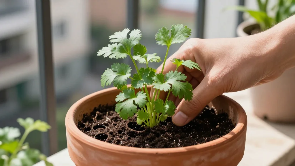 Cilantro en maceta &mdash; Latinoam&eacute;rica