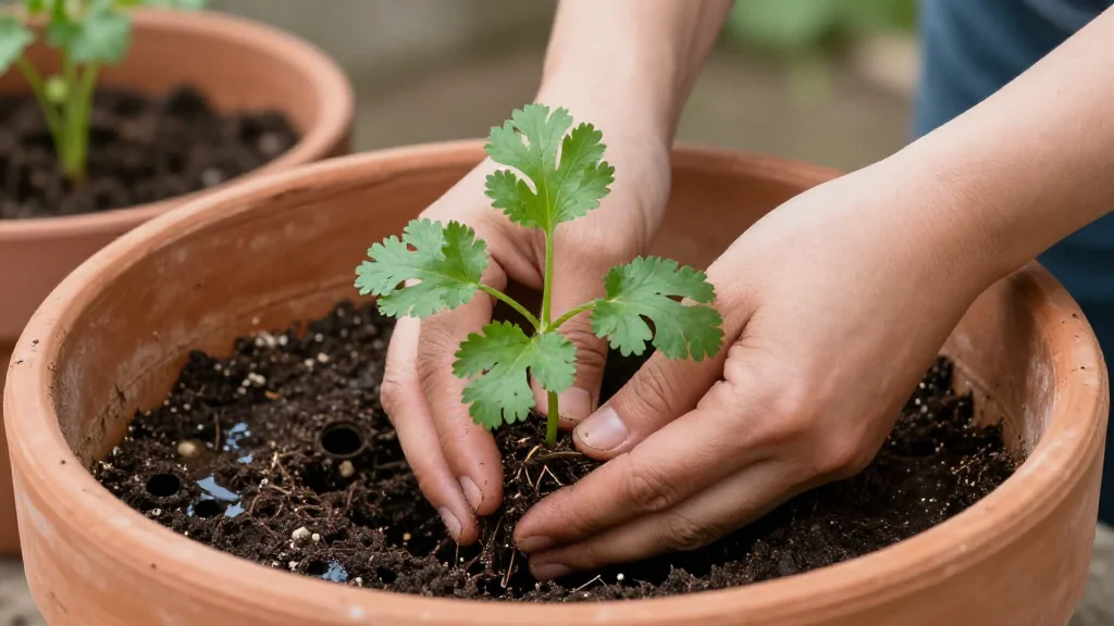 Cilantro en maceta &mdash; Latinoam&eacute;rica