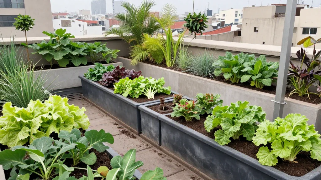 En lima clima des&eacute;rtico huerto en maceta en maceta &mdash; Lima