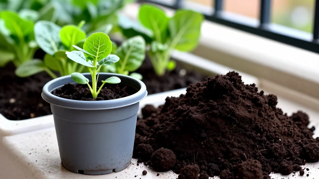 Abono casero con restos de cocina en maceta &mdash; Latinoam&eacute;rica