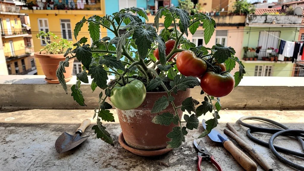 Tomate en maceta - Per&Atilde;&ordm;